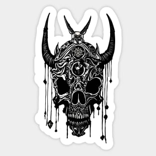 Tribal Tattoo Bulls Skull Sticker